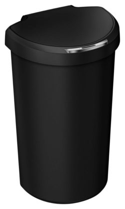 simplehuman - 40 Litre Plastic Semi Round Sensor Bin - Black
